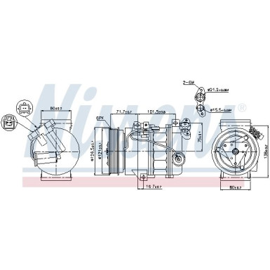 Nissens | Kompressor, Klimaanlage | 89386