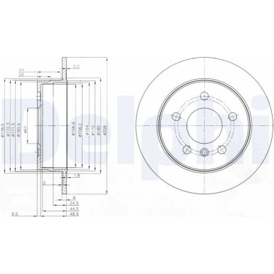 Delphi | Bremsscheibe | BG3910C