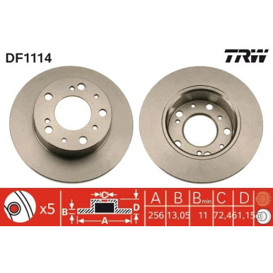 TRW | Bremsscheibe | DF1114