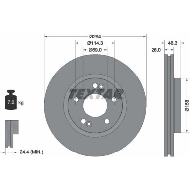 Textar | Bremsscheibe | 92136403