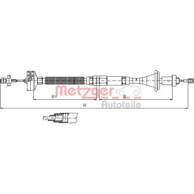 Metzger | Seilzug, Kupplungsbetätigung | 11.2913