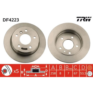 TRW | Bremsscheibe | DF4223