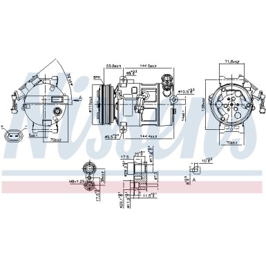 Nissens | Kompressor, Klimaanlage | 89310