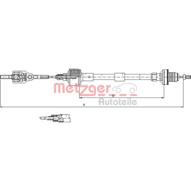 Metzger | Seilzug, Kupplungsbetätigung | 11.2533