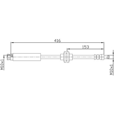 Metzger | Bremsschlauch | 4110475