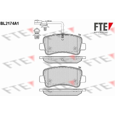 FTE | Bremsbelagsatz, Scheibenbremse | 9010692