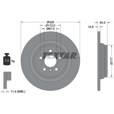 Textar | Bremsscheibe | 92277405