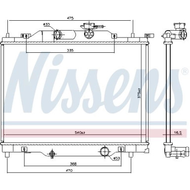 Nissens | Kühler, Motorkühlung | 606110