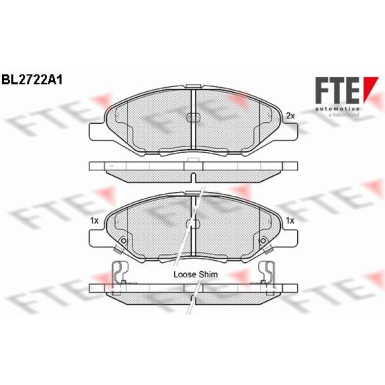 FTE | Bremsbelagsatz, Scheibenbremse | 9010947