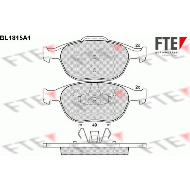 FTE | Bremsbelagsatz, Scheibenbremse | 9010393