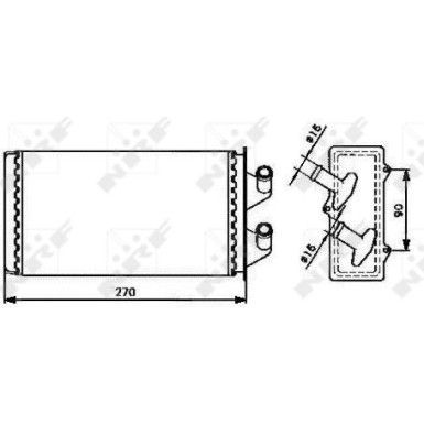 NRF | Wärmetauscher, Innenraumheizung | 53213