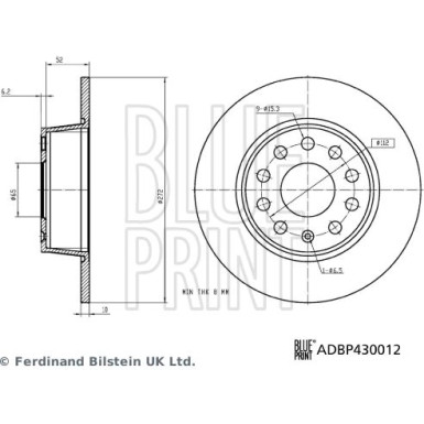 Blue Print | Bremsscheibe | ADBP430012