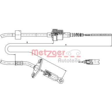 Metzger | Seilzug, Kupplungsbetätigung | 12.7200