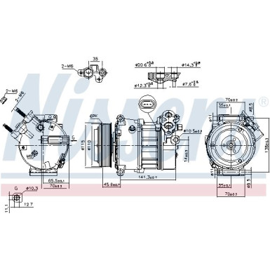 Nissens | Kompressor, Klimaanlage | 890617