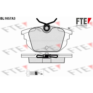 FTE | Bremsbelagsatz, Scheibenbremse | 9010272