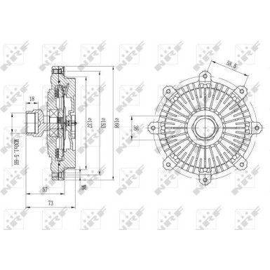 NRF | Kupplung, Kühlerlüfter | 49635