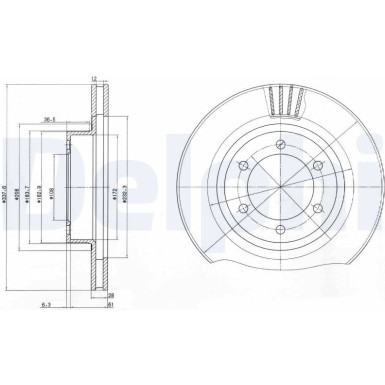 Delphi | Bremsscheibe | BG4052