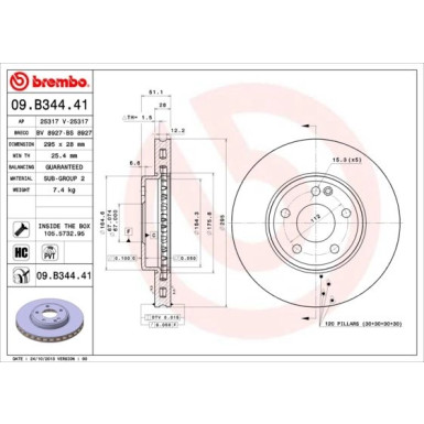 Brembo | Bremsscheibe | 09.B344.41