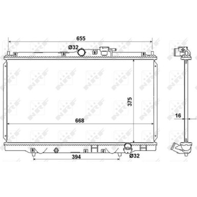 NRF | Kühler, Motorkühlung | 53508