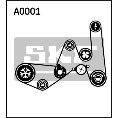 SKF | Keilrippenriemensatz | VKMA 31051