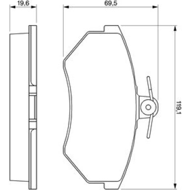 BOSCH | Bremsbelagsatz, Scheibenbremse | 0 986 460 944