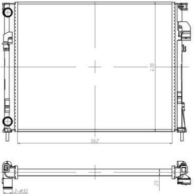 NRF | Kühler, Motorkühlung | 58332A