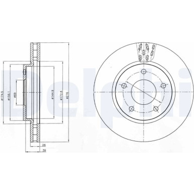 Delphi | Bremsscheibe | BG4258