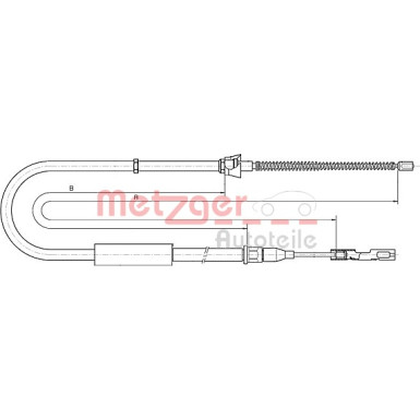 Metzger | Seilzug, Feststellbremse | 10.7515