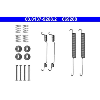 ATE | Zubehörsatz, Bremsbacken | 03.0137-9268.2