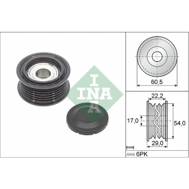 INA | Umlenk-/Führungsrolle, Keilrippenriemen | 532 0854 10