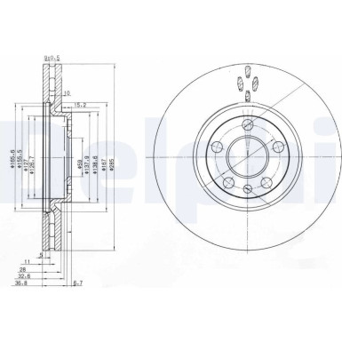 Delphi | Bremsscheibe | BG3740