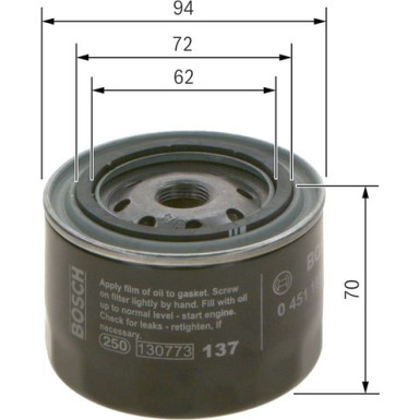 BOSCH 0 451 103 093 Ölfilter