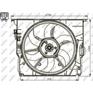 NRF | Lüfter, Motorkühlung | 47737