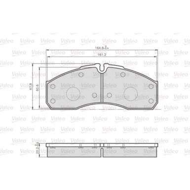 Valeo | Bremsbelagsatz, Scheibenbremse | 872160