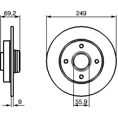 BOSCH | Bremsscheibe | 0 986 479 255