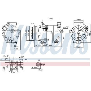 Nissens | Kompressor, Klimaanlage | 890006