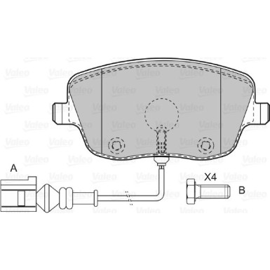 Valeo | Bremsbelagsatz, Scheibenbremse | 598720