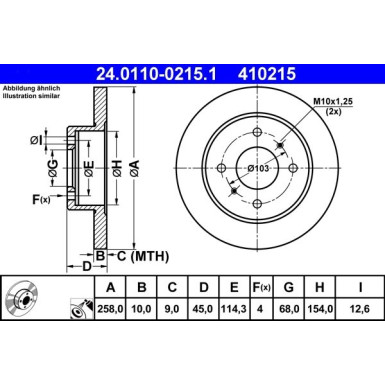 ATE | Bremsscheibe | 24.0110-0215.1