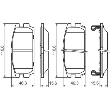 BOSCH | Bremsbelagsatz, Scheibenbremse | 0 986 494 137