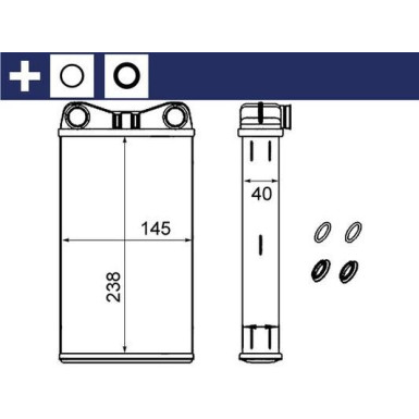 Mahle | Wärmetauscher, Innenraumheizung | AH 239 000S