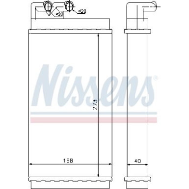 Nissens | Wärmetauscher, Innenraumheizung | 70230