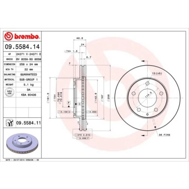 Brembo | Bremsscheibe | 09.5584.11