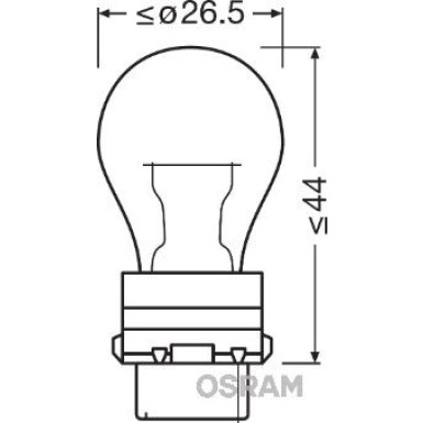 Osram | Glühlampe, Blinkleuchte | Original PY27/7W 12V Faltschachtel | 3757AK