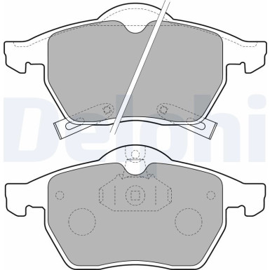 Delphi | Bremsbelagsatz, Scheibenbremse | LP1731
