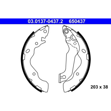 ATE | Bremsbackensatz | 03.0137-0437.2