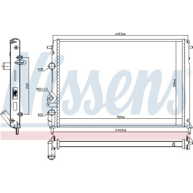 Nissens | Kühler, Motorkühlung | 63877