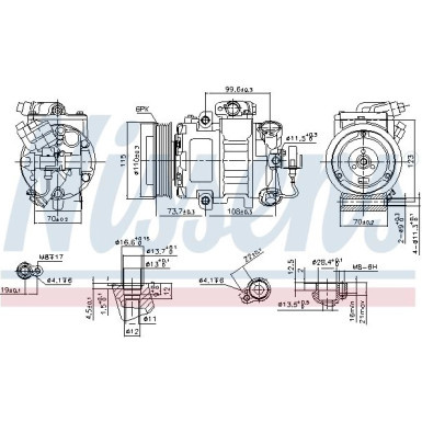 Nissens | Kompressor, Klimaanlage | 89026