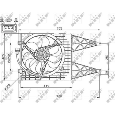 NRF | Lüfter, Motorkühlung | 47744