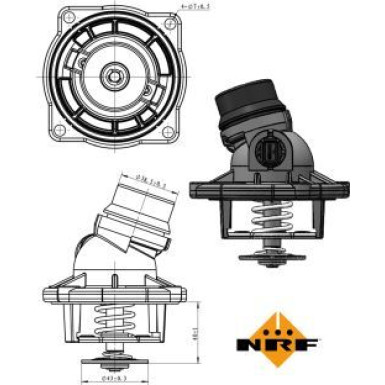 NRF | Thermostat, Kühlmittel | 725002