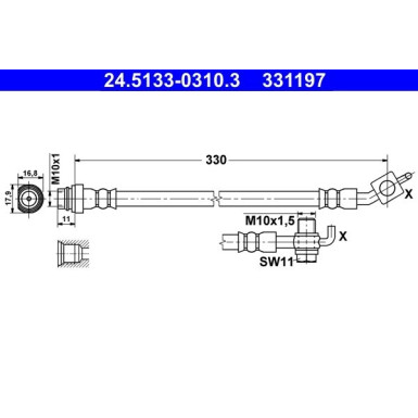 ATE | Bremsschlauch | 24.5133-0310.3